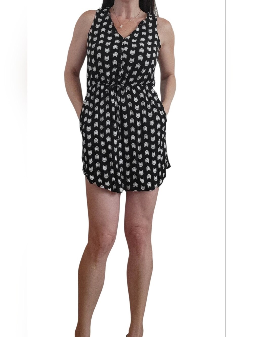 Mimi Chica Cat Print Sundress